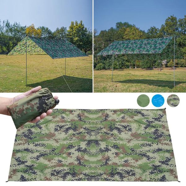 

outdoor ultralight tarp camping survival sun shelter multifunctional waterproof beach awning beach tent mat rain shelter#