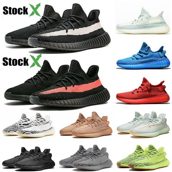 

ss yezzy yezzys v2 350 boost 2020 new kanye 3m men running shoes fashion designer shoes black white stripe red kanye, Blue