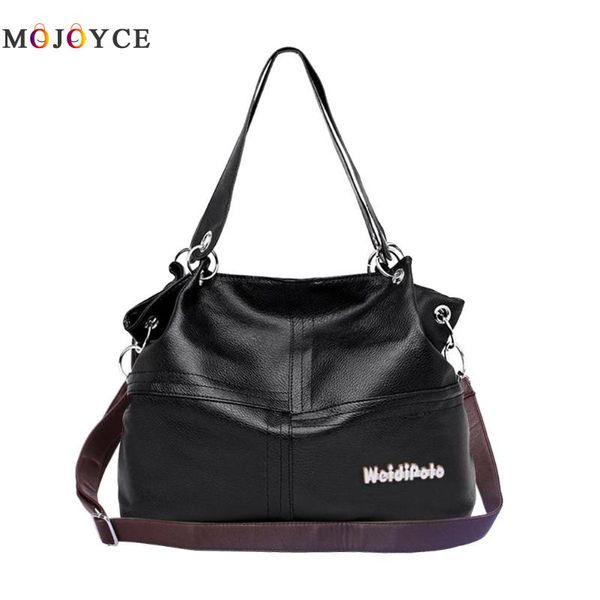 

vintage soft pu women handbag simple solid color tote zipper large capacity trendy crossbody bags