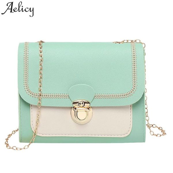 

aelicy ladies messenger bag leather solid small women shoulder bags travel chain girls crossbody bags bolsa feminina bolso mujer