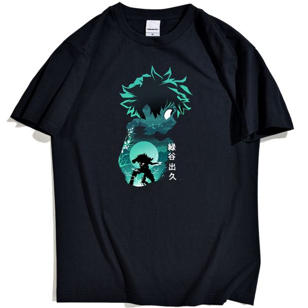 

japanese my hero academia t-shirt mens midoriya izuku character t-shirts for man casual trend breathable men's t shirts