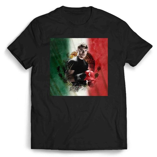 

canelo alvarez with flag boxing men women t shirt(1