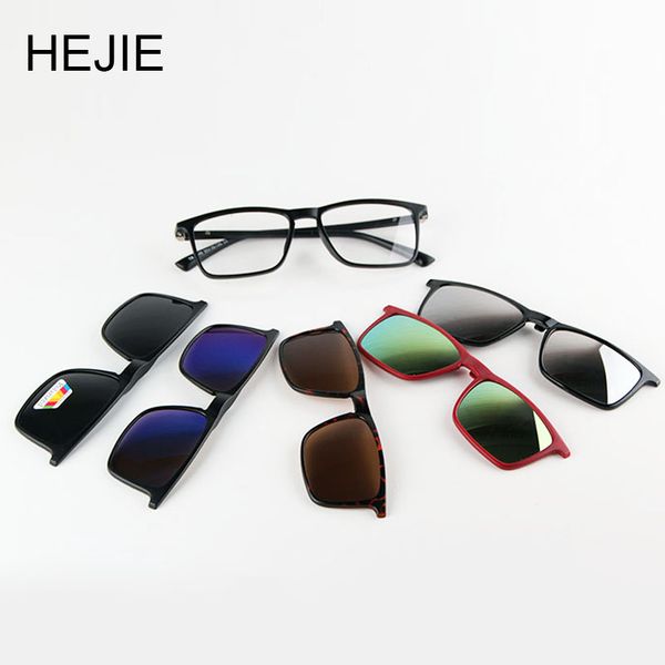 

sunglasses fashion men women tr90 magnetic polarized clip on myopia optical eyeglasses frames uv protection sun glasses y2249a, White;black