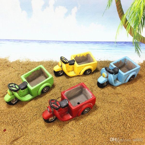 

new cartoon car flowerpot colorful cement flowerpots home garden bar deskoffice fashion gift cute novelty flowers accessory pot 4 3jf y