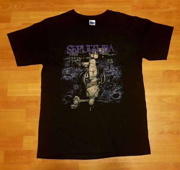 

vintage sepultura chaos ad 1993 tour slayer sarcofago venom t shirt reprint 2020 latest men t shirt fashion