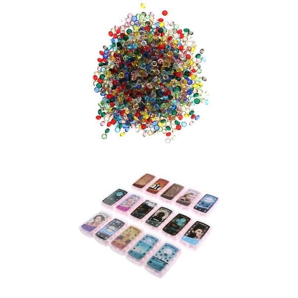 

192pcs 3d nail art molds stamper stencil kit&1500 pieces rhinestone crystals