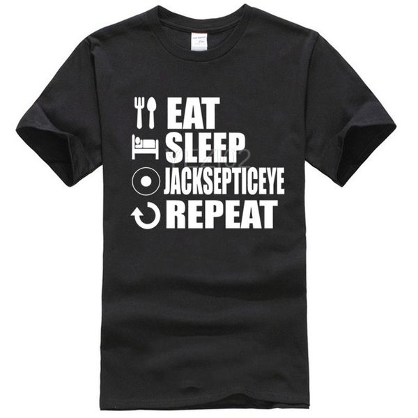 

eat sleep jacksepticeye repeat t shirt youtuber vlogger gamer many colours