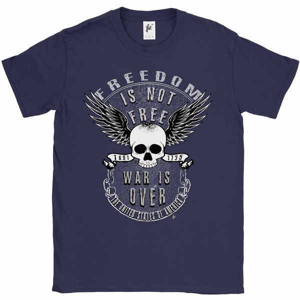 

2019 men fashion om is not war is over skull with wings mens t-shirt tee shirt