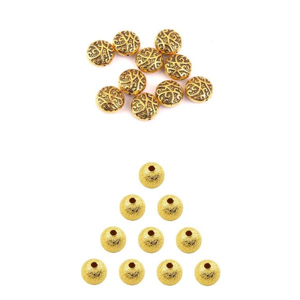 

20pcs lovely round jewelry women lady hollow spacer beads findings charm findings