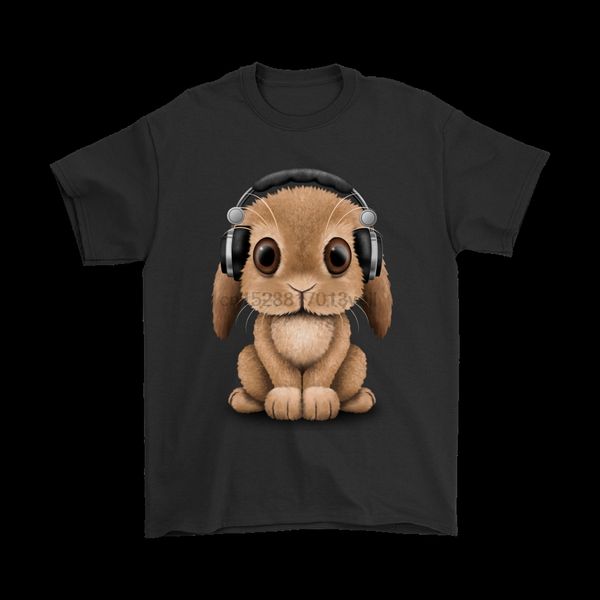 

cute bunny wearing headphone music shirts