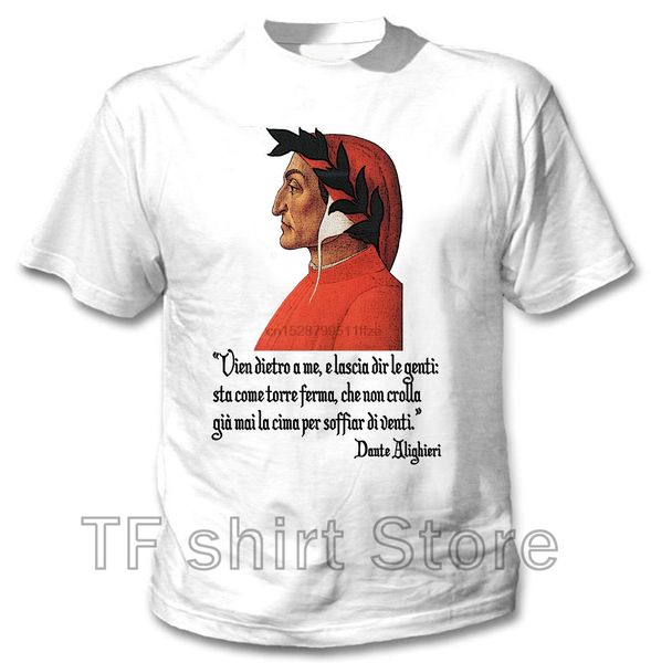 

funny print men t shirt women cool tshirt dante alighieri versetto - new cotton white tshirt