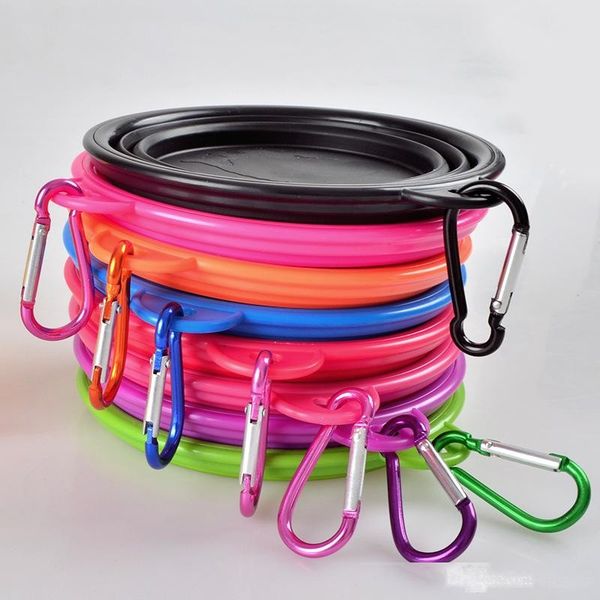 

dog bowl dog cat pet travel bowl silicone collapsible feeding water dish feeder portable water bowl for pet dhl fedex