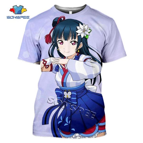 

men anime loli girl love live 3d print shirts hentai harajuku hentai men clothing
