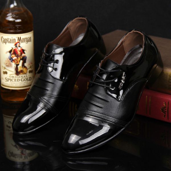 

2020 new spring new model mens shoes mens formal business shoes england daily large size wedding shoes derby single hair, Black