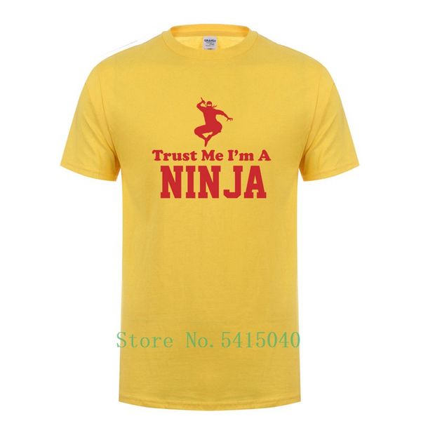 

summer men trust me i'm a ninja t shirt clothing short sleeve o-neck t-shirt funny men
