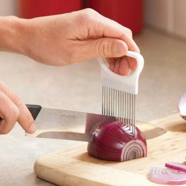

wholesale kitchen gadgets hands onion slicer durable easy onion holder slicer vegetable tools tomato cutter lx8870