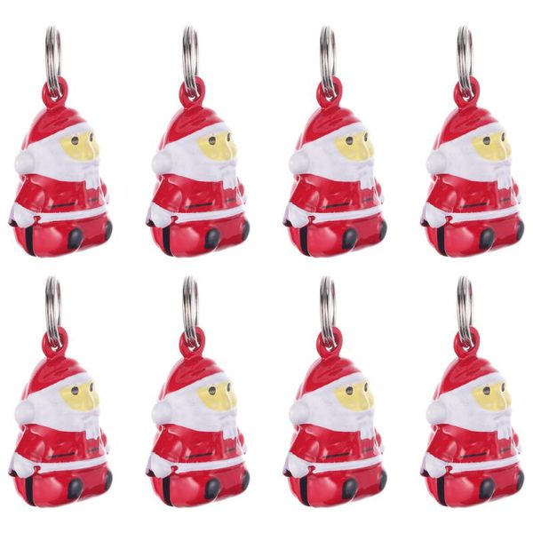 

10pcs christmas bell decoration accessory santa claus delicate pet necklace bell diy accessory for phone bag decoration