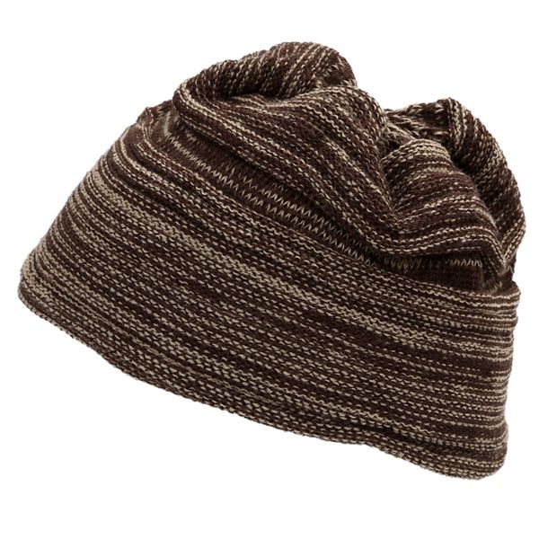 

knit thick warmer ribbing cuff beanie hat coffee dark khaki for men, Blue;gray