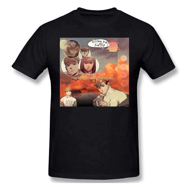 

t shirts men cool man t-shirt 100% cotton killing stalking manga pure cotton tees