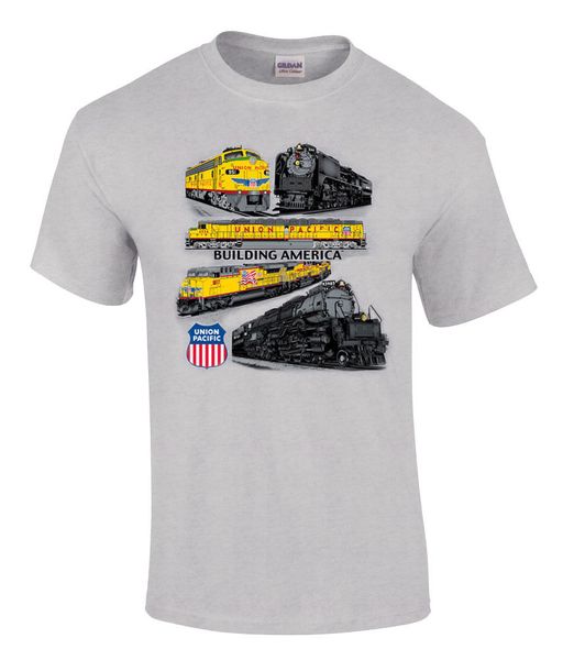 

new 2019 summer fashion union pacific collage authentic railroad t-shirt [64] tee shirt