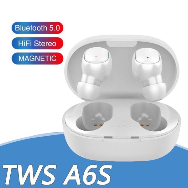 

bluetooth earphone tws a6s headphones bluetooth 5.0 wireless earbuds life waterproof bluetooth headset with mic for all goophone