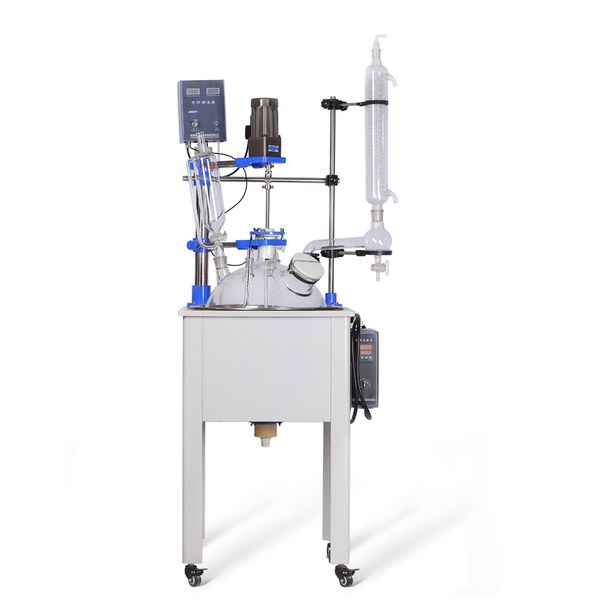 

zzkd f-50l single layer glass reactor for a variety of process operations dissolution and chemical reaction lab instrument