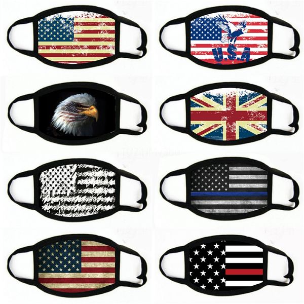 

america flags mascarilla plableface masks rich color respirators protective dustproof durable washables#387, Black