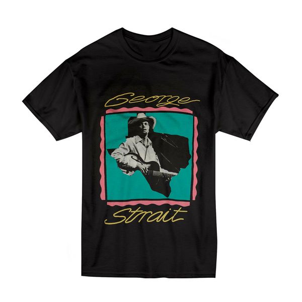 

george strait vintage country t-shirt size s-2xl black color tee shirt