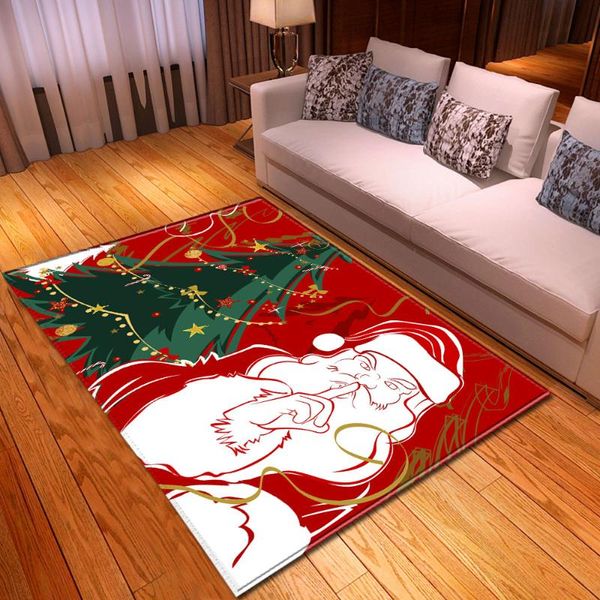 

cartoon santa claus carpets parlor xmas area rugs kids play mat merry christmas bedroom living room carpet home decoration