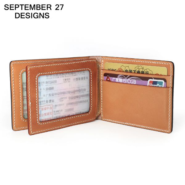 

case genuine cow leather wallet id/bank/bus/ card holder mini wallets small purses driver license case, Brown;gray