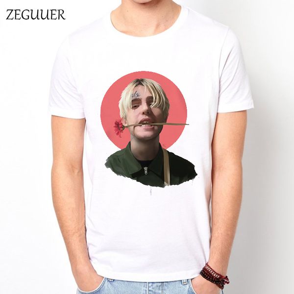 

rapper lil peep t shirt rap emo trap hip hop lil peep harajuku streetwear men's t-shirt print fashion wind cotton round neck