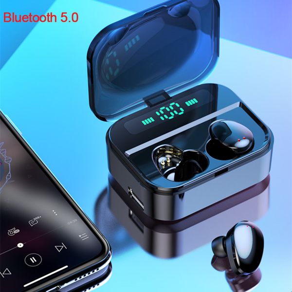 

mini tws earbuds earphone bluetooth 5.0 in ear digital display stereo waterproof handswith 3600mah power bank