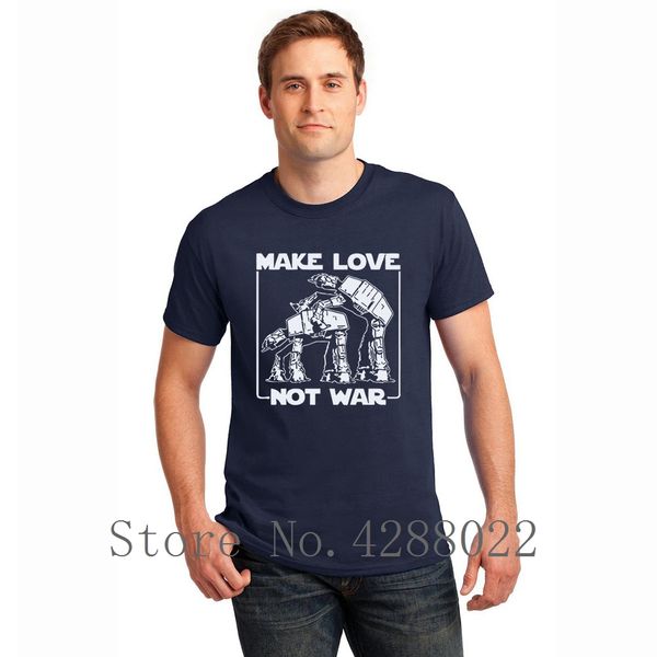 

make love not war at at t shirt for men round collar regular loose tshirt streetwear hombre cotton hilarious quality
