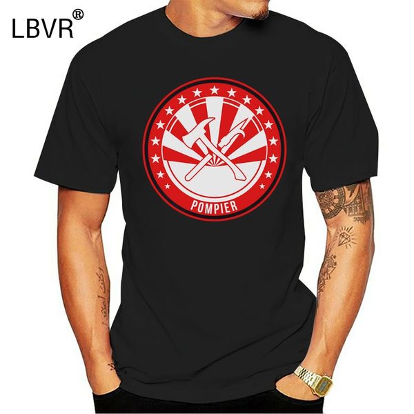 

fireman firefighter fire pompier incendie t shirt men custom short sleeve euro size s-3xl anti-wrinkle building summer tshirt