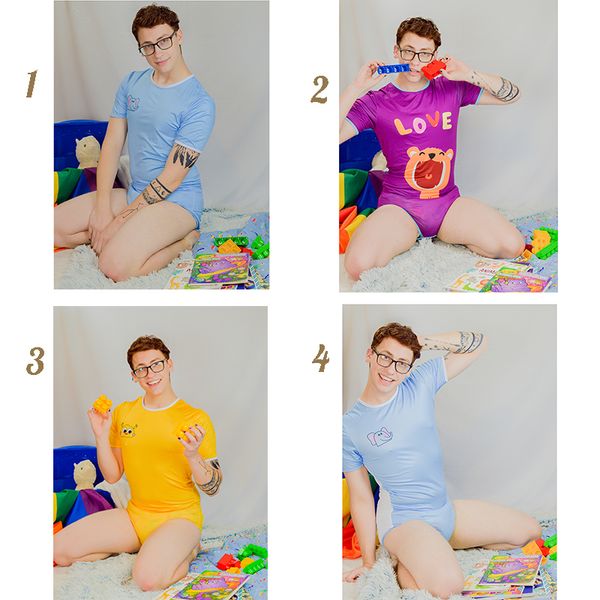 

ten@night abdl baby size onesie pajamas romper open snap crotch diaper lover ddlg baby onesie cotton