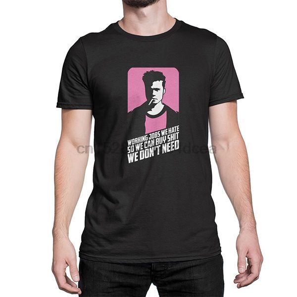 

hipster tees summer mens t shirt fight club working jobs custom design men graphic cotton t shirt