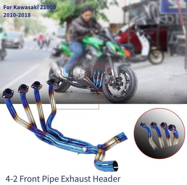 

for z1000 2010-1016 motorcycle exhaust muffler pipe modified stainess steel front pipe tube full system 51mm