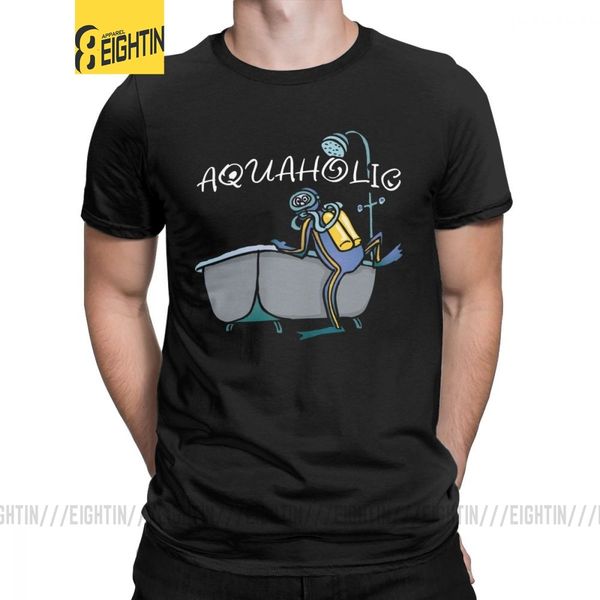 

funny scuba diving t shirt for men pure cotton vintage t-shirts dive diver sea snorkeling sports tee shirt short sleeve 5xl 6xl