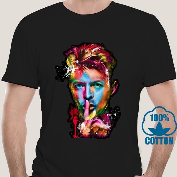 

1803d men t shirt david bowie acquarelle футболка футболка женщина t-shirt