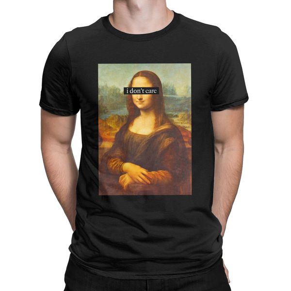

отдых mona lisa t-shirt мужчины вокруг шеи 100% хлопок футболка я не забочусь с коротким рукавом тройники большой размер одежды