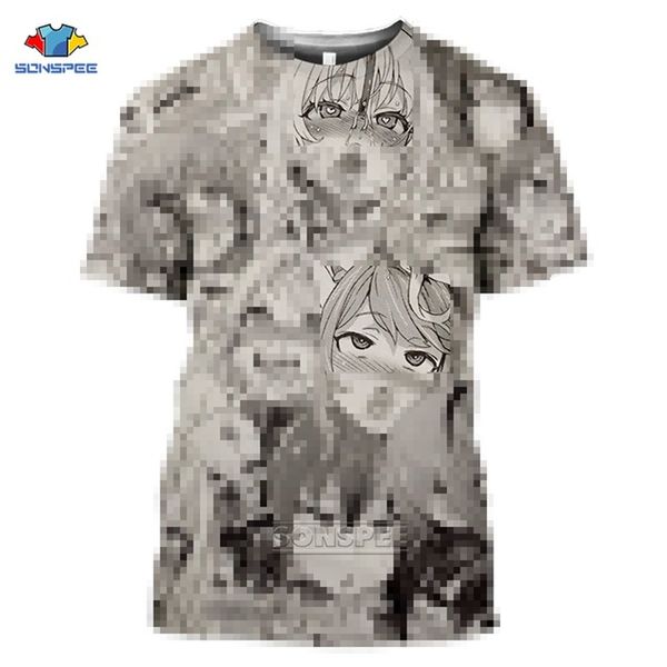

japan hentai anime ahegao summer men 3d print shirts hippie comics hippie men clothing