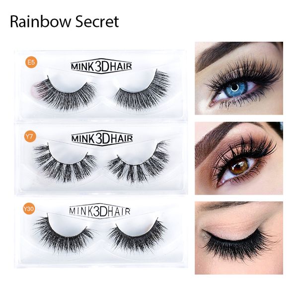 

rainbow secret 8 style 3d mink russian volume eyelash extensions mink individual lashes false soft fake eyelashes set