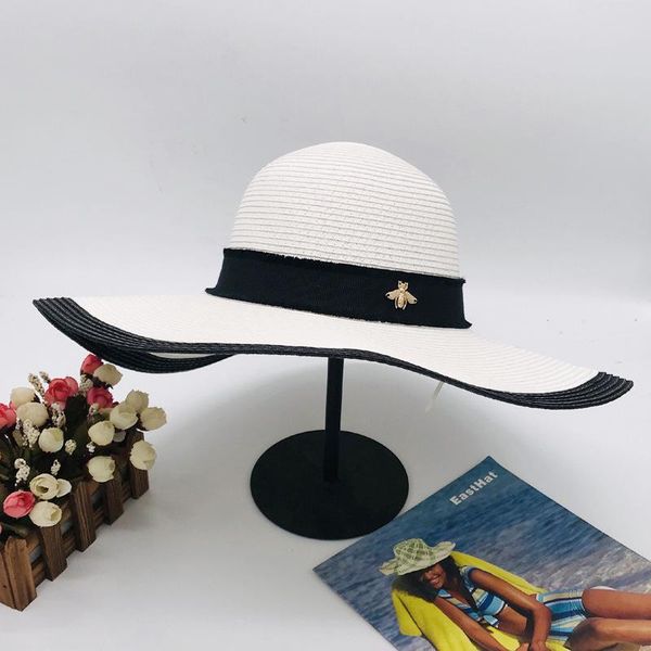 

little bee beach hat summer fashion street hats for woman adjustable caps womens white black cap highly quality, Blue;gray