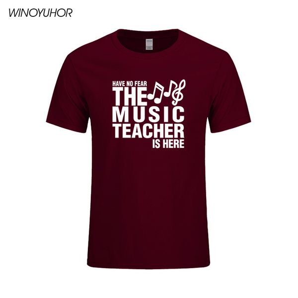 

have no fear the music teacher is here t shirt men novelty funny gift t-shirt casual short sleeve tees camisetas