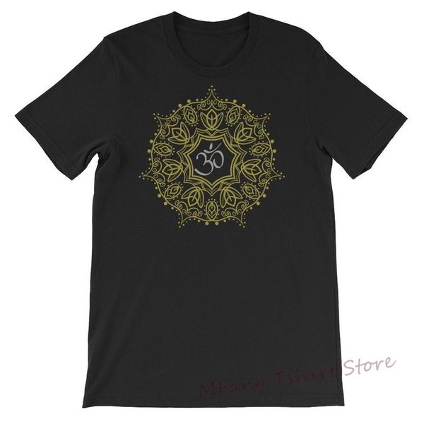

mandala om symbol buddhism buddha yogi yoga men women tee t shirt 100% cotton funny print tshirt men women shirts