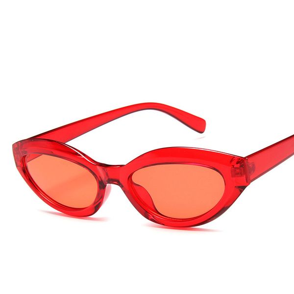 

new cat-eye retro sun glasses for women fashion net red same ladies oval sunglasses uv400, White;black