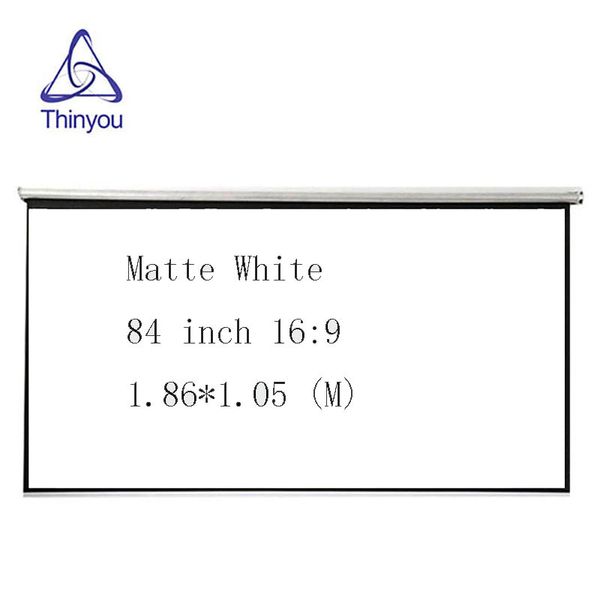 

projection screens thinyou 84 inch 16:9 hd projector screen matte white manual pull up diagonal aspect ratio for home cinema school office