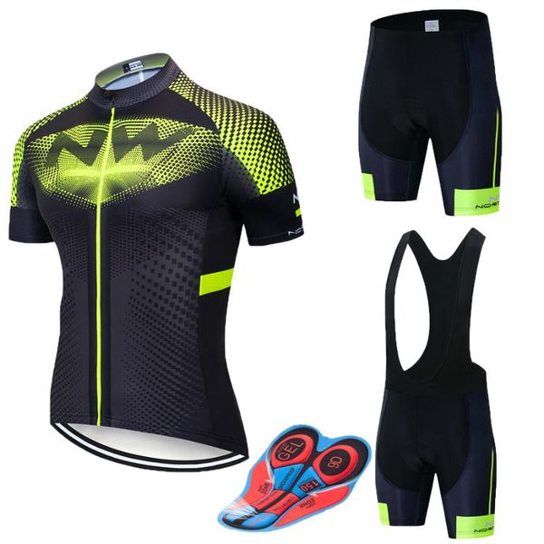

2020 nw men and women cycling jersey clothing set spring and summer men women short sleeve breathable, Black;blue