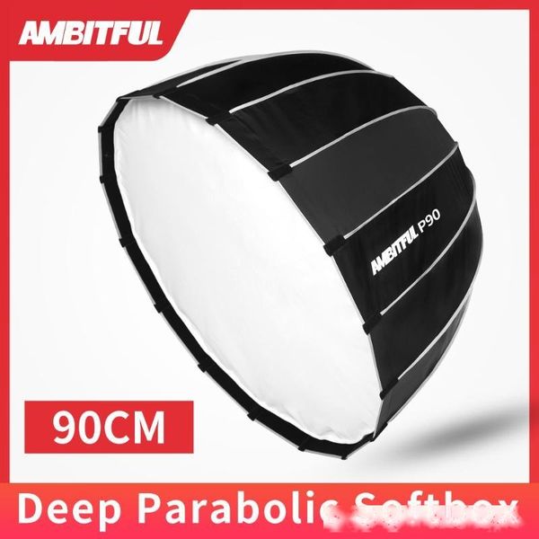 

ambitful p90 portable 90cm 16 rods deep parabolic softbox bowens mount studio speedlite flash reflector p studio softbox