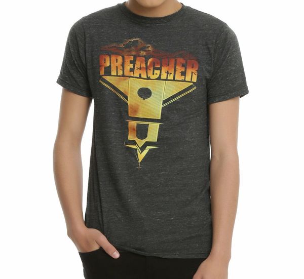 

amc preacher tv series preacher church t-shirt men's new licensed & official summer fashion short sleeve tees brand